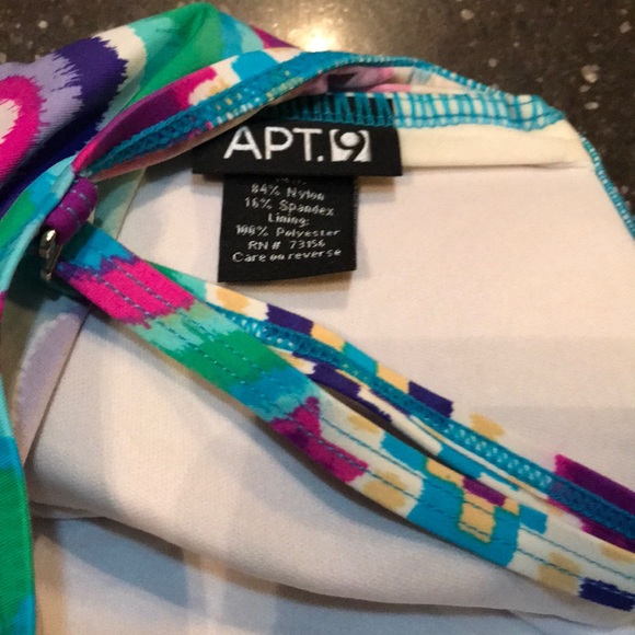 Apt 9 two piece multi color bathing suit Sz L - Picture 6 of 10